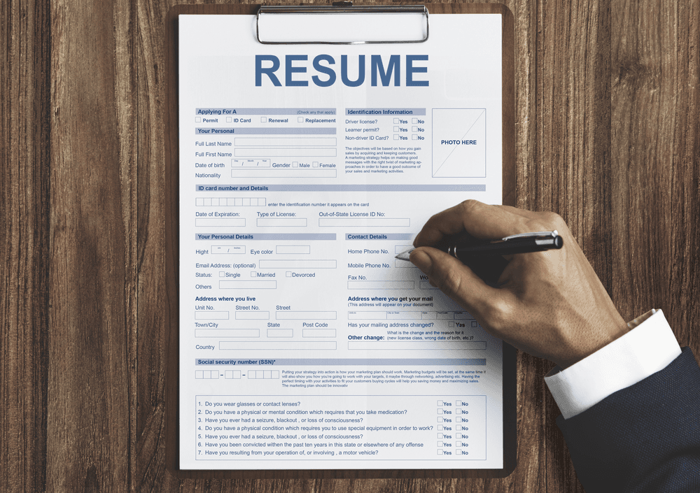 Hero image of a resume being analyzed